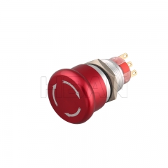 16mm Nottastenschalter rot weiß Pfeil ip65 SPDT für Aufzugsausrüstung